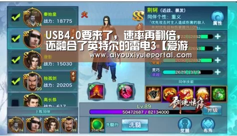 USB4.0要来了,速率再翻倍,还融合了英特尔的雷电3【爱游戏百家乐】(图2) 爱游戏百家乐